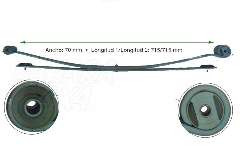 Ballesta trasera STD para Citroen Jumper 06- - Ancho 70 mm , longitud 715 mm , 1+1 hojas