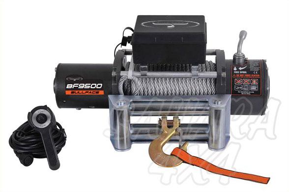 Cabrestante Bullface 9.500Lbs 4.309Kg 12v (cable acero) - CABLE DE ACERO  30.5 metros
