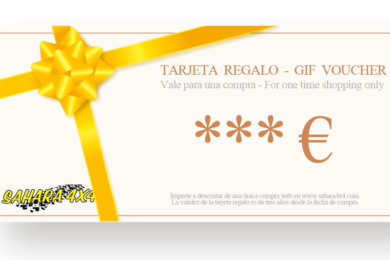 Tarjeta Regalo Sahara 4x4 ( Virtual ) - Disponible en cantidades de 30 a 300