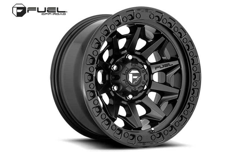 Llanta FUEL COVERT Negro Mate 8.5x17 5x120 ET34 65.1 CB - Incluye tapa 