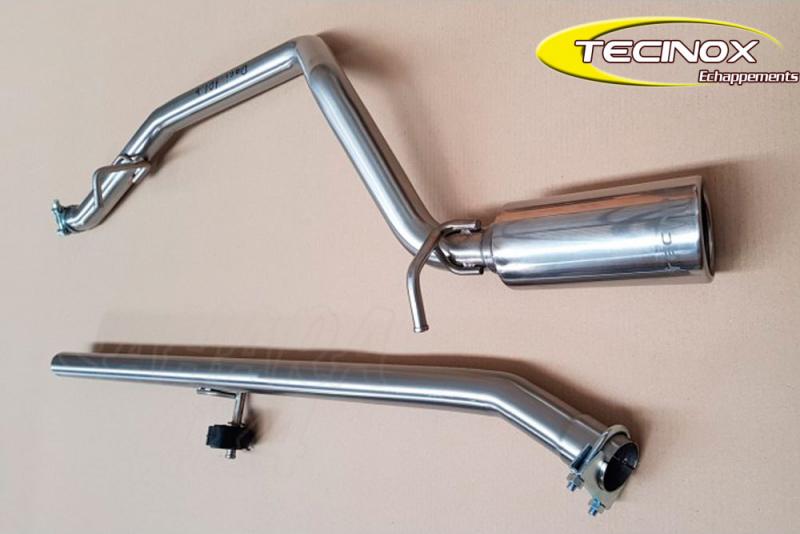 Tubo de escape trasero Tecinox Inox Dacia Duster 4x4 Fase 2 2013-2017 - Fabricados en acero inoxidable