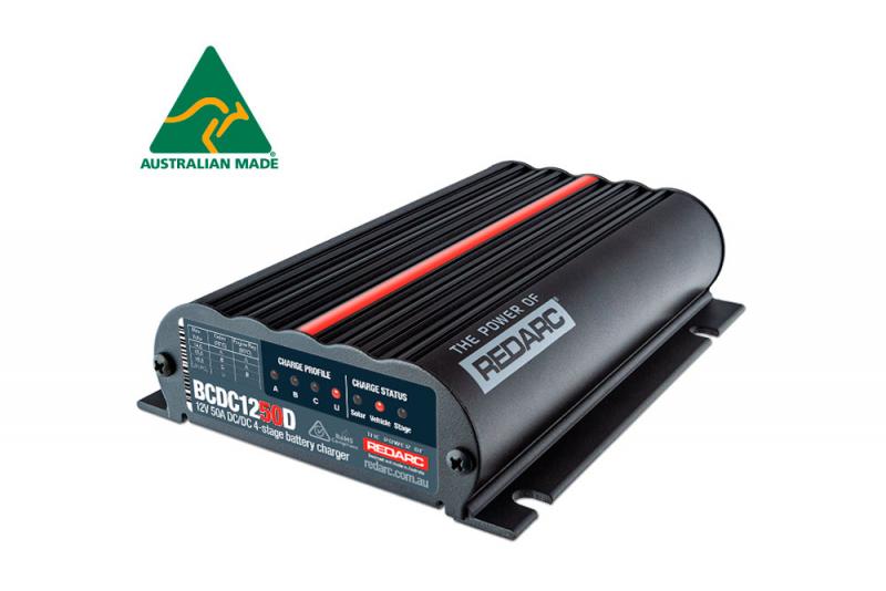 Cargador Multietapa 50Amh (12v) (Redarc) - Compatible con alternadores inteligentes y con regulador MPPT, placas solares