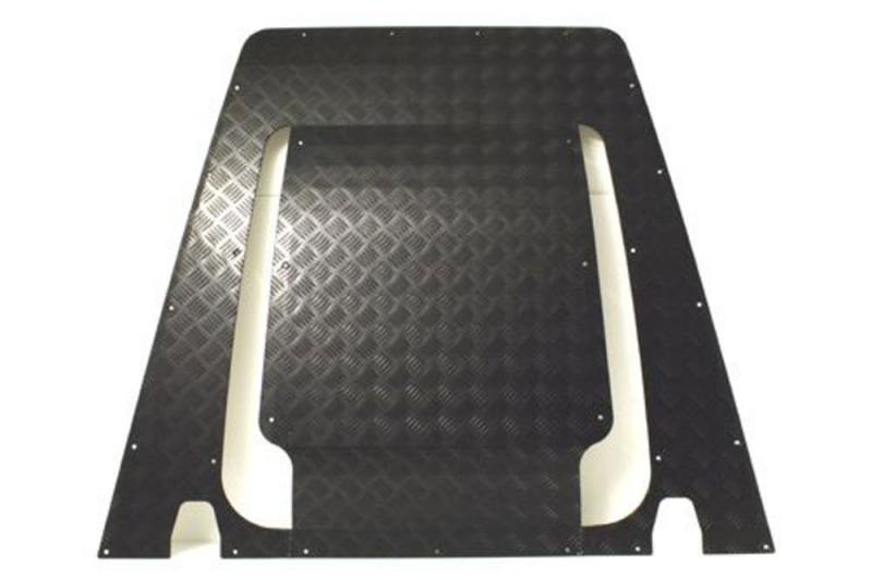 Black 1 piece bonnet chequer plate for Defenders 2007 on