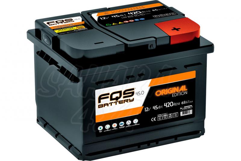 Batera FQS Original Edition FQS45.0 12v 45Ah - LARGO: 207 MM ANCHO: 175 MM ALTURA: 175 MM (Positivo Derecha)