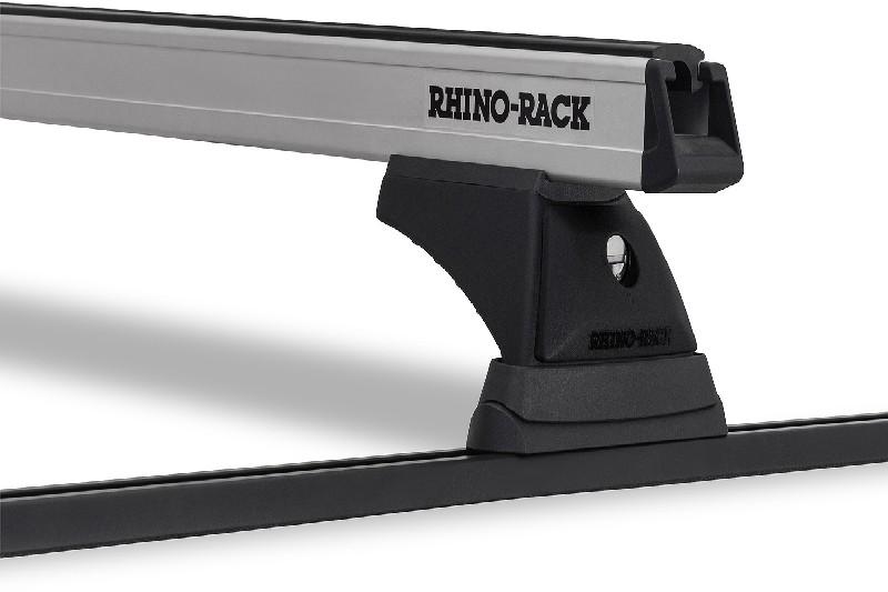 2 Barras de techo Rhino Rack Heavy Duty RCH con guia Negras 