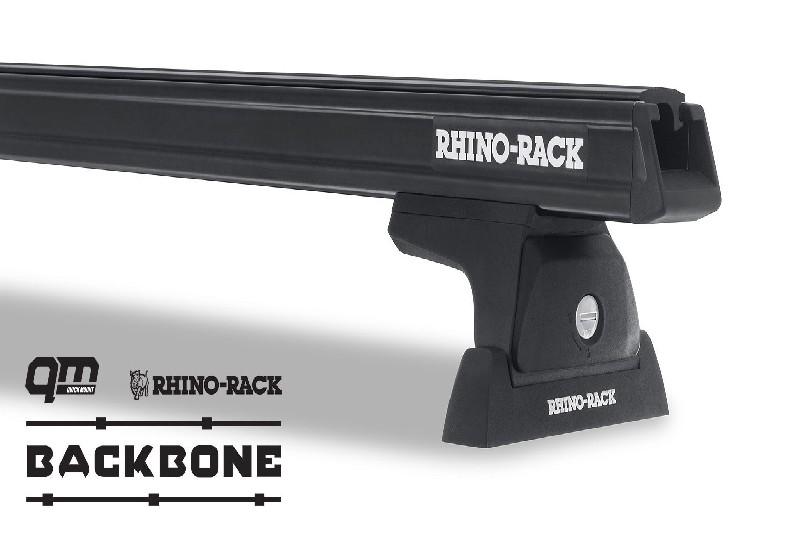 2 Barras de techo Rhino Rack Heavy Duty RLT600 Negras JEEP Wrangler JK 4dr 4WD Hard Top 02/11 to 03/