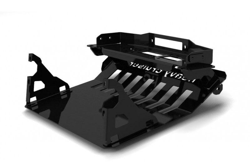 Jeep Commander XK 2006-2012  hidden winch mount plate with skid plate