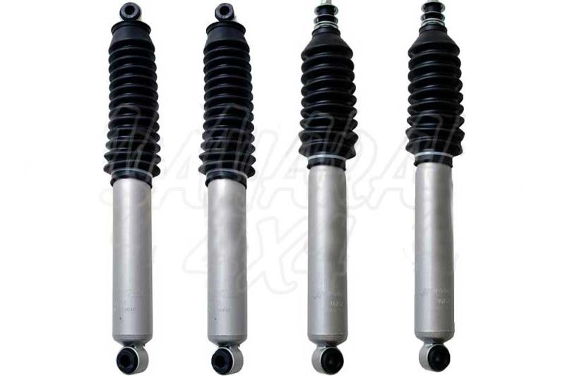 Kit de 4 Amortiguadores Raptor 4x4 Suzuki Samurai/Santana - Tarado blando, compatible con altura +12,5 cm / 5