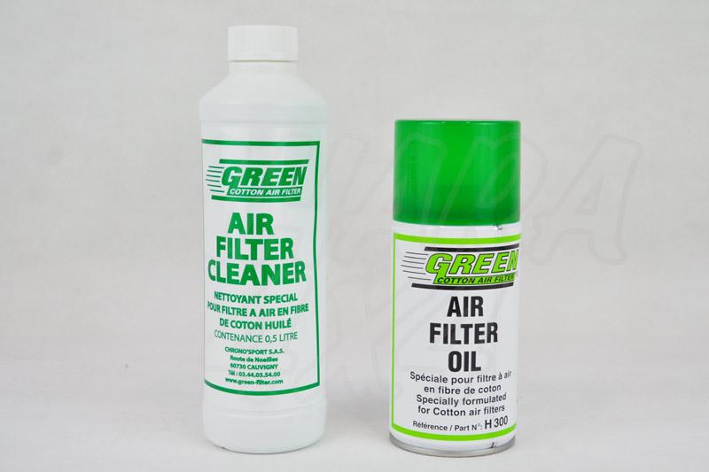 filter cleaning kit GREEN - Oil 300ml + 500ml Cleaner