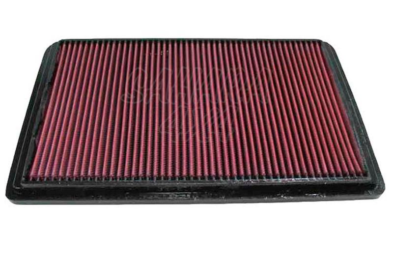 Filtro K&N Air Filter para reemplazo Mitsubishi Montero III+IV(00-) - K&N 33-2164: Alto 2.4 cm x Largo 35.9 cm x Ancho 23.7 cm. 