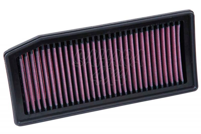 Filtro K&N Air Filter para reemplazo Dacia Duster 1.2 Gasolina, 1.5d Diesel - K&N 33-3007: Alto 4 cm x Largo 27 cm x Ancho 12.4 cm. 