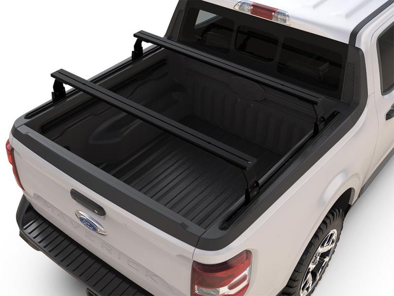 Ford Maverik (2022-Current) Double Load Bar Kit - Transform your Ford Mavericks load bed into the ultimate cargo-carrying adventure truck with this Double Load Bar Kit. Like on our roof racks, you can slide a host of Front Runner rack accessories into the top or bottom of the load bars T-slots. 