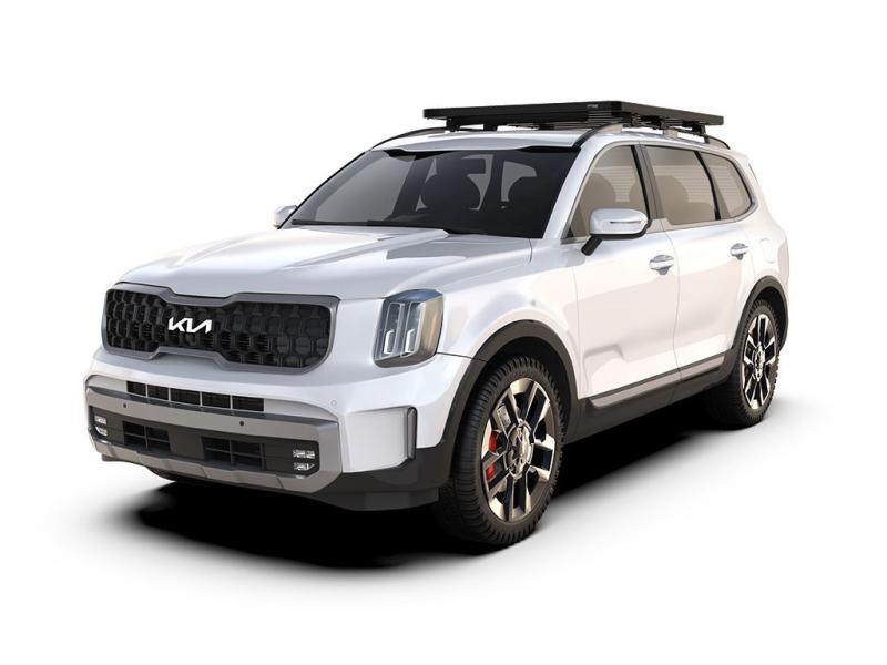 Kia Telluride X-Line/X-Pro (2023-Current) Slimline II Roof Rail Rack Kit - Turn your Kia Telluride X-Line/X-Pro into the ultimate family adventure vehicle with this lightweight, modular roof rack kit. It features the Slimline II Tray, Wind Deflector, and three pairs of Rail Grip Feet to mount the Slimline II Tray to the roof rails of your Kia. It is compatible with over 55 accessories so you can customize it to suit your lifestyle and adventures.