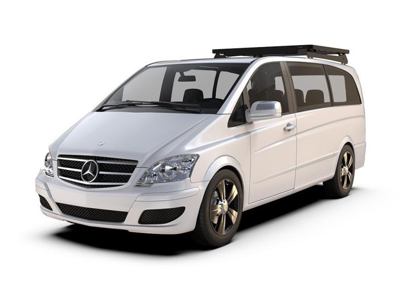 Mercedes Benz Vito/Viano L2 (2003-2014) Slimline II 1/2 Roof Rack Kit - Unleash your spirit of adventure and say hello to the van life without the need for a full-size rack! Optimize the space in your Mercedes Benz Vito Viano L2 by installing our customizable half-sized Slimline II Roof Rack Kit.