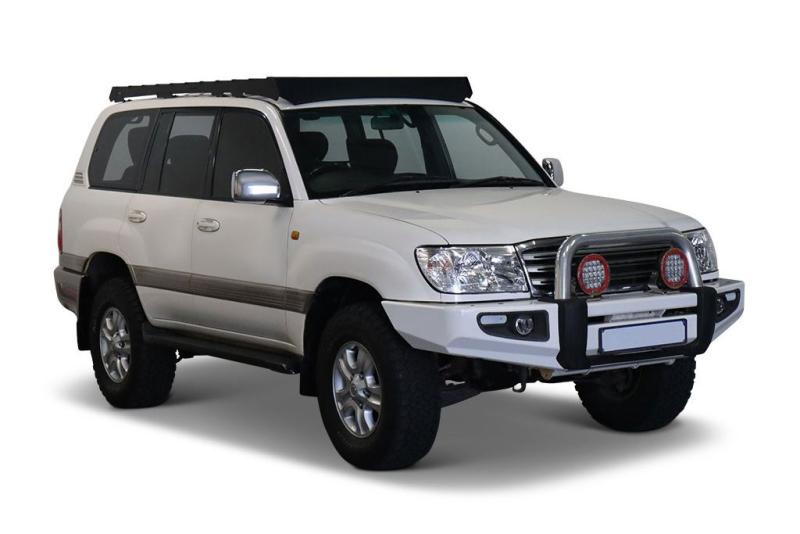 Slimsport Roof Rack Kit Toyota Land Cruiser 100 Series  - Live your best adventures by installing a sleek Slimsport Roof Rack on your Land Cruiser 100 Series. Get Front Runner roof rack accessories to help load and secure bikes, kayaks, tents and other gear onto your Slimsport roof rack. This rack makes for easier vehicle-based adventures.