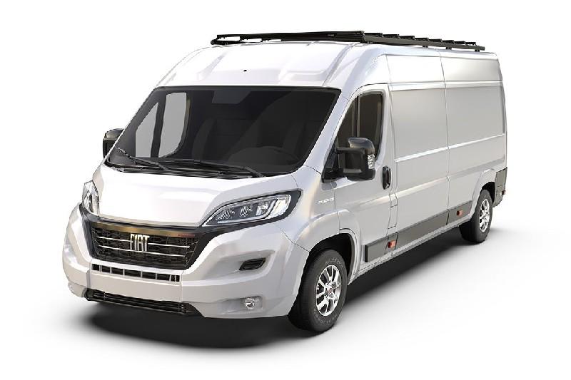 Fiat Ducato (L3H2/159in WB/High Roof) (2014-Current) Slimpro Van Rack Kit - Unlock your vans storage potential with this highly versatile, rugged roof rack kit for Fiat Ducato vans. Long distance van-life mission, weekend trip or hauling equipment such as ladders and pipes, the low profile rack is designed to support large loads. It features an adjustable slat system to accommodate just about any type of roof-mounted equipment such as air conditioning units, skylights and air vents. The racks expansive load-carrying area was designed to carry gear and mount Front Runner accessories in a huge range of configurations.