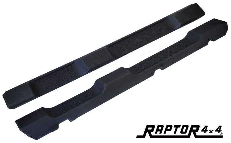 JK BLACK PLASTIC SIDE STEPS 4 DOORS - Pair , colour Black