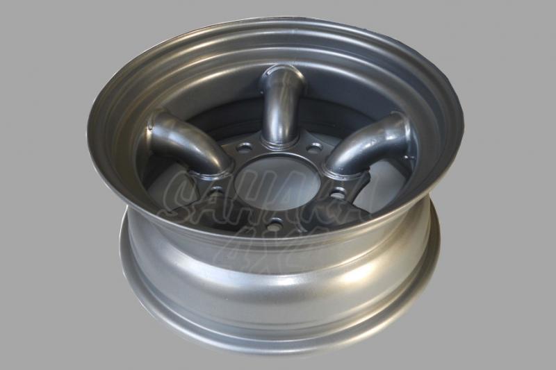 Steel Silver Plate Wheel Trial Xtreme Type Santana Anibal - Size available: 7x16 5x165,1 ET-25 +11.5cm