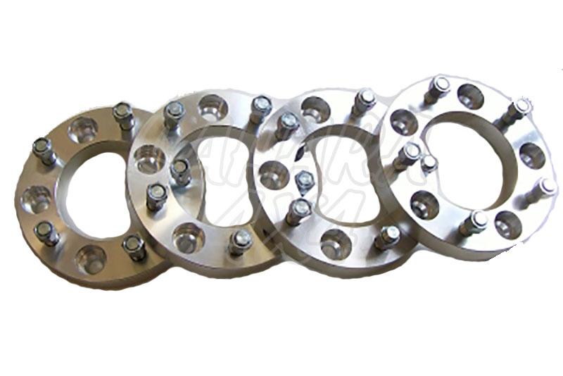 Kit of 4 Alloy Wheel Spacers for Land Rover 