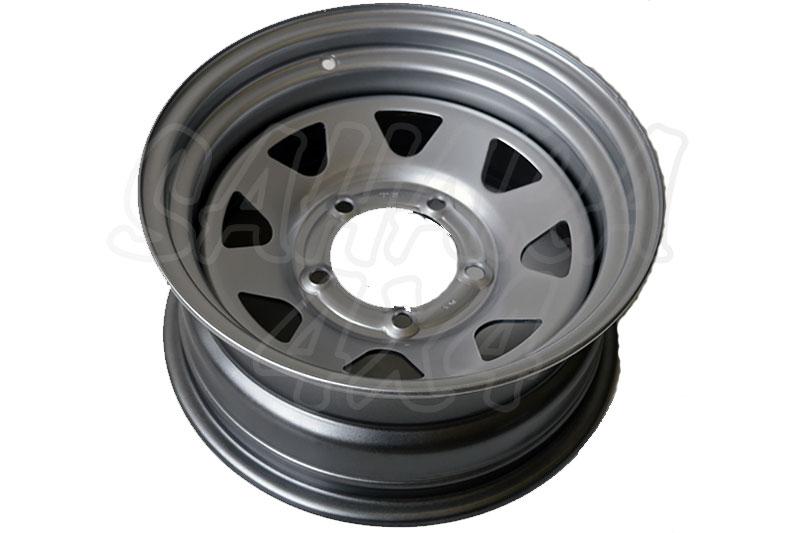 Wheel silver Steel 6,5x15 ET-20 5x139.7 Suzuki  - 