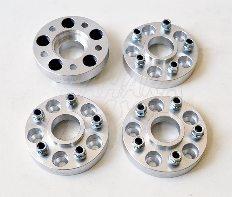 Kit 4 Wheel Spacers Aluminio for Land Rover Discovery III/IV - 4 Spacers in Kit 5x120. Size: Front: 30mm, Rear 30mm.