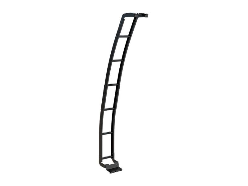 ESCALERA PARA BACA SLIMPRO VAN MERCEDES SPRINTER H1 - Acceda fcilmente y cargue el equipo en la baca de su Mercedes Sprinter H1 con esta escalera de seis peldaos con recubrimiento en polvo negro. Especficamente diseado para ser montado en un lado de la baca Slimpro Van Front Runner, esta escalera asegura fcilmente a la moldura inferior de su Sprinter.