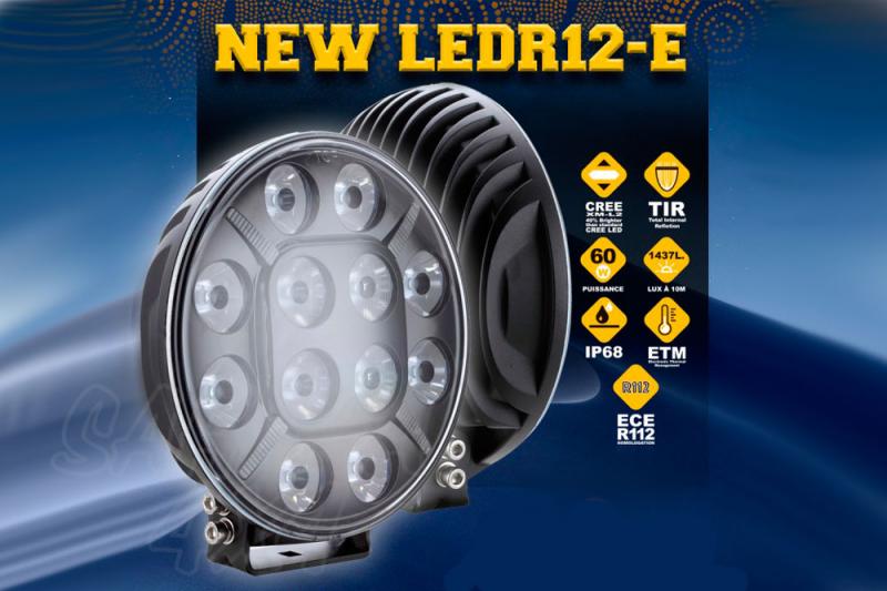 Faro LED Larga distancia (spot) 12 Led 18 cm 60 W / 5400 LM