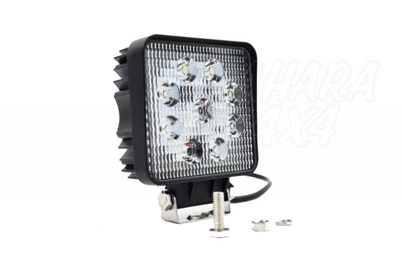 Faro de trabajo cuadrdo 1400 LM 9 Led 3 W (27W) 10-30V