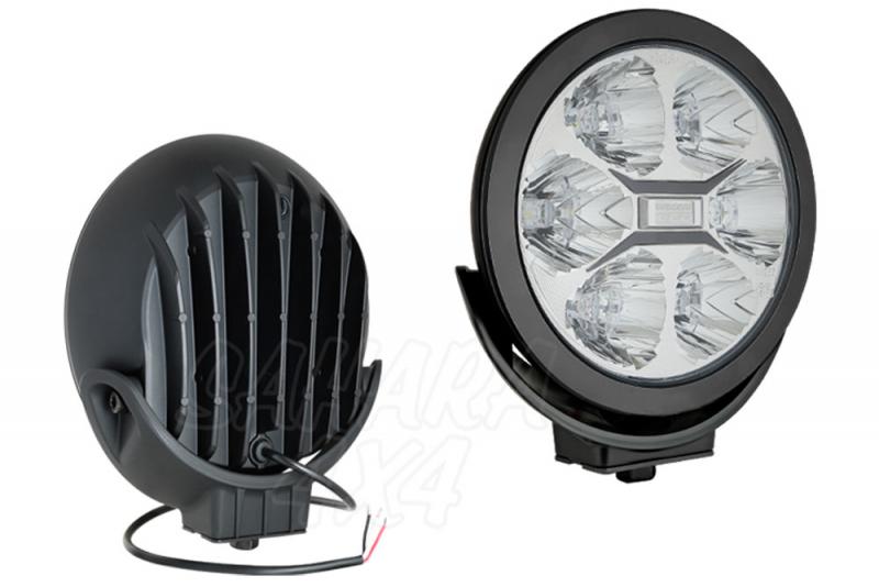 Faro largo alcance Wesem LED CE 18CM - 12/24V 3000LM 25CD  - Unidad de faro ,incluye tapa negra Homologacion E20