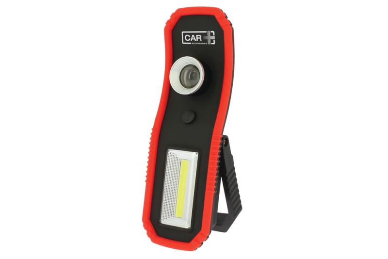 Lampara de trabajo COB LED  - Linterna de Trabajo LED COB Luz de Trabajo LED Delantero de 80 Lumen y Tira LED de 120 Lumen con Base Rotatoria con Imn, Gancho e Imn para coche, Taller, Camping