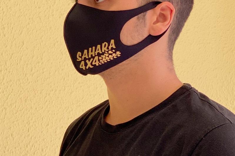 Reusable Mask with sahara4x4 logo - Personal and reusable use.