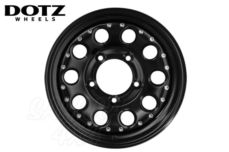 Llanta acero Modular negra 7.5x18 ET18 6x114.3 71.6 CB Nisan  - * Es posible que sea necesario instalar separador en Nissan Navara D40 / Pathfinder para evitar roce con pinza de freno.