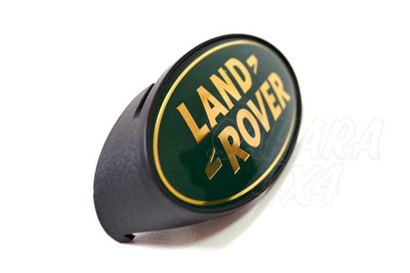 Logo Land Roververde y dorado calandra Defender