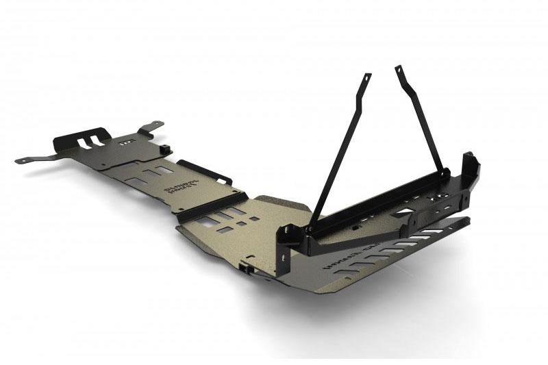 OFFROAD set Jeep Grand Cherokee WK2 2013-2020 petrol steel black - Winch mounting plate under the original bumper