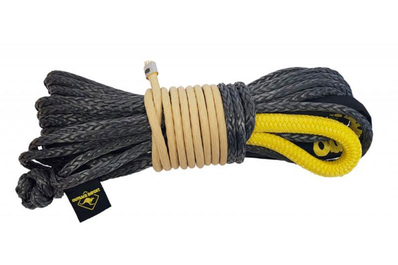 Synthetic Winch Rope Outback 24 mts x 10mm with synthetic shackle - 