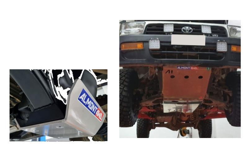 Pack Protectores Almont 4WD  4 Runner; Frontal+Cambio+Diferencial trasero