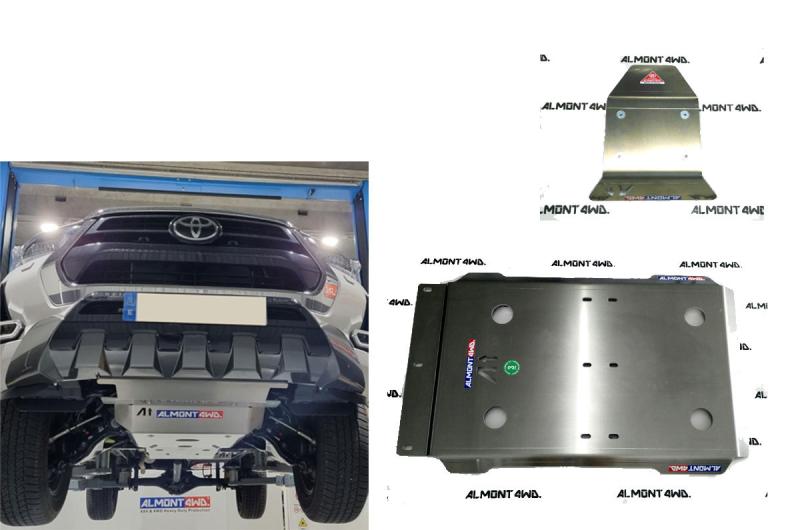 Pack Protectores Almont 4WD Hilux Revo ; Frontal+Cambio+Diferencial trasero