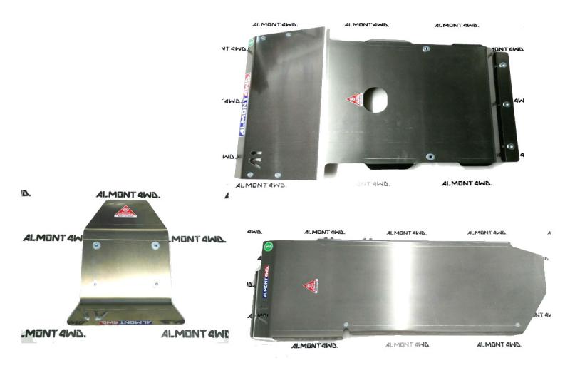 Pack Protectores Almont 4WD Land Cruiser 90; Frontal+Cambio+Diferencial trasero