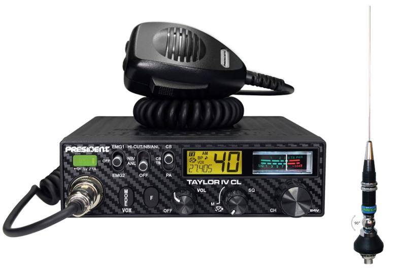 Pack emisora President TAYLOR IV CL (TXPR423) + antena President IOWA S (AMMI220)