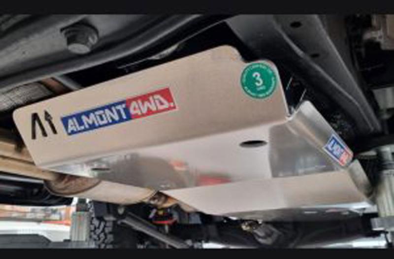 Fuel tank ALMONT 4WD Skid plate 6 mm for Ford Ranger Raptor V6 2023 - Duraluminium H111 6 mm