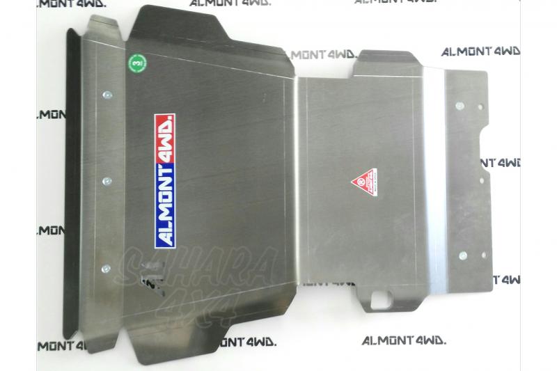 Pack Protectores Almont 4WD Land Cruiser HDJ100; Frontal+Cambio+Amortiguadores Traseros