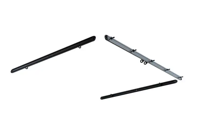 Cargo Rail Kit Honda Ridgeline (2017-Current) - Turn the load bed of your Honda Ridgeline into a safe and convenient place to secure cargo by installing Front Runners Cargo Rail Kit. These three strong Rails and six Black Tie Down Rings are used to secure cargo in the load bed using straps, carabiners, or Front Runners popular Stratchits.