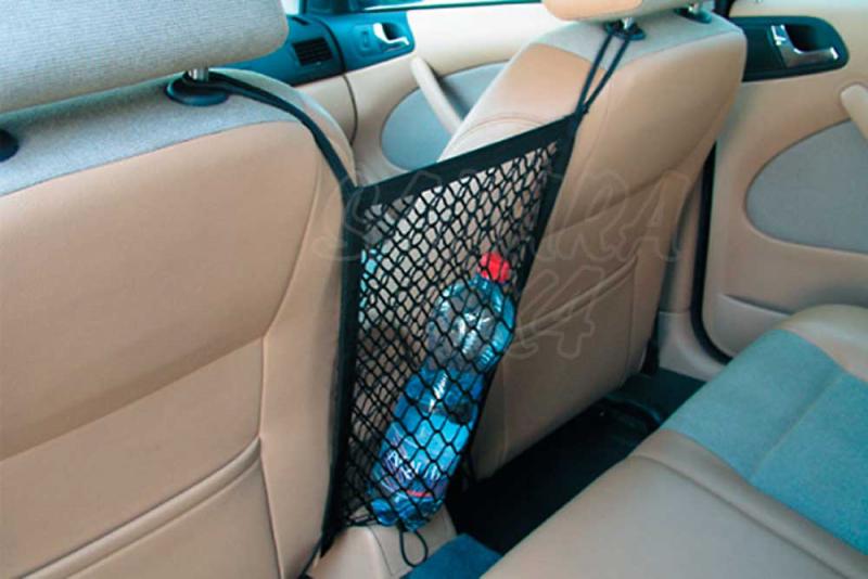 Multipurpose net between front seats.