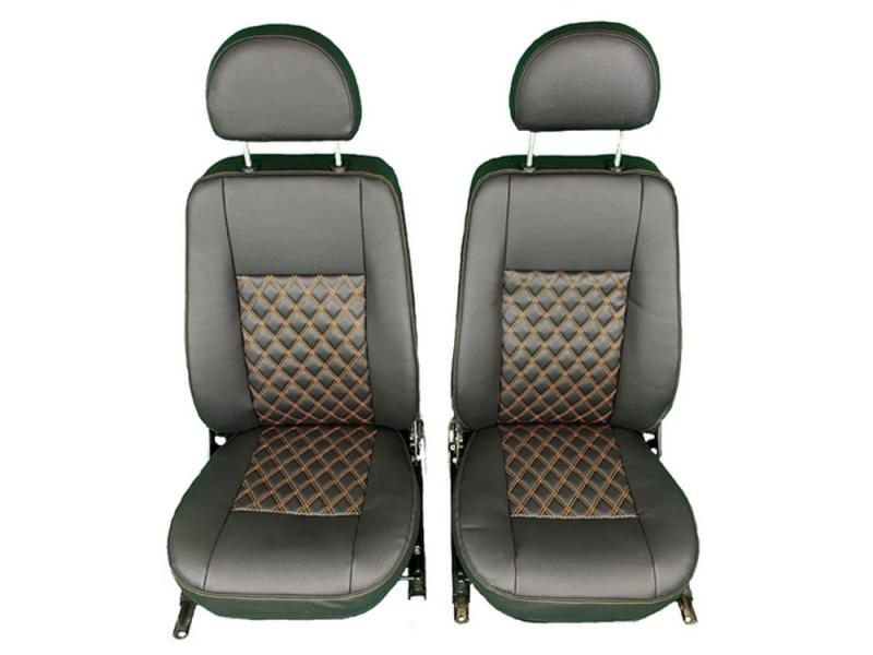 Kit de tapicera de asiento Double Diamond Defender PUMA color Naranja en Negro