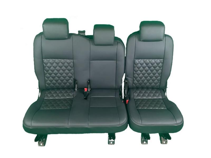 Kit de tapicera de asiento Double Diamond Defender PUMA traseros color Negro