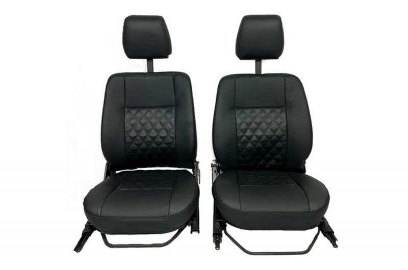 Kit de tapicera de asiento Double Diamond Defender color Negro - Pareja de fundas de asiento