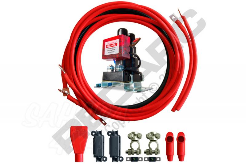 Isolator Dual Batery KIT 12 vol 100A (Redarc) - incluye: isolator, bornes, cables, fusibles