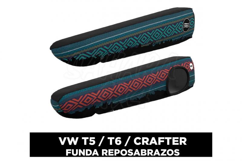 Funda reposabrazos VW T5/T6/Crafter impermeable GLASSY Fiji (Estampado Fiji)