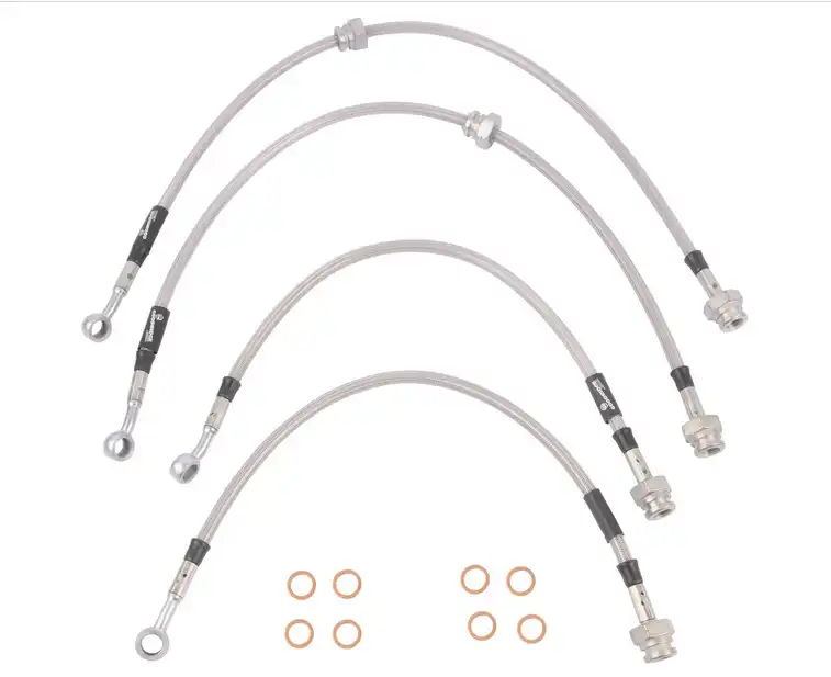 Latiguillos metálicos +5cm para Land Rover Discovery 2
