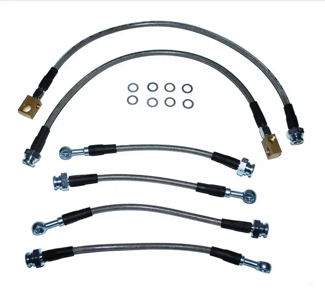 Latiguillos metálicos +7cm para Nissan Patrol GR Y60